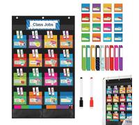 Pocket Chart for Classroom,Heavy Duty Educational Teacher Organizer - Wall Visual Schedule Organizer - for School Home Office Daily Use Activities