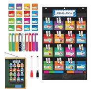Pocket Chart | Heavy Duty Educational Teacher Organizer | Wall Visual Schedule Organizer,for School Office Study Room Class Daily Activities