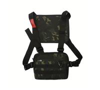 Pocket Chest Front Pack Pouch Vest Rig Carry Waist Bag for Hiking(Green)