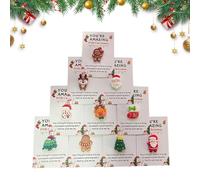 Pocket Christmas Hug - 10PC'S Mini Resin Pendant with Greeting Cards, 8x5.5cm Cute Elk Hug for Family, Friends, Men, Women, Kids, Holiday Party & Festive Decor