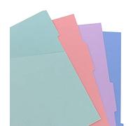 Pocket Classic Pastels Notebook Blank Index 4 tabs Assorted