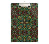 Pocket clipboard Vivid Paisley Bloom Boho Standard Hole for 5th Grade Classroom Essentials for Teachers Size 9 x 12.5 Tabla para escribir