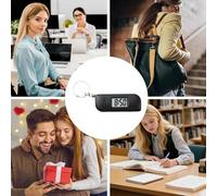 Pocket Clock Keyring | Glow-in-The-Dark Pocket Watch Keyring with LED Display for Travel,Electronic Clock Keychain, Backpack Accessories for Men Women Boys Girls Teens Youth Son Daughter