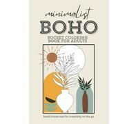 Pocket Coloring Book for Adults: Minimalist Boho | Small travel size for creativity on the go