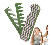 Pocket Comb - Fine Tooth & Wide Tooth Texture Comb,Detangling Styling Tool, Folding Hair Brush for Women Girls Everyday Grooming & Combing