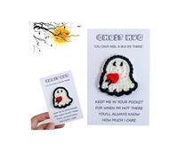 Pocket Comfort Ghosts: A Hug in Your Pocket,Cute Halloween Ghost Pocket Hug,Halloween Crochet Ghost Hug with Encouragement Cards,Positive Emotional Support Keepsake Gift for Friends,Husband,Wife