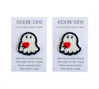 Pocket Comfort Ghosts: A Hug in Your Pocket,Cute Halloween Ghost Pocket Hug,Halloween Crochet Ghost Hug with Encouragement Cards,Positive Emotional Support Keepsake Gift for Friends,Husband,Wife