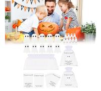 Pocket Comfort Ghosts, Ghost Pocket Hug Gifts Bulk, Pockets Hug Ghost with Encouragement Card with Organza Bags, for Boo Basket Stuffers Halloween Party Favors Goodie Bag Fillers