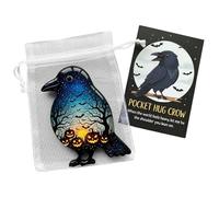 Pocket Comfort Ghosts Miniature Figurine with Encouragement Card - Adorable Mini Charm for Xmas Gifts, Emotional Support Keepsake for Friends, Long Distance Relationship Comfort Gift