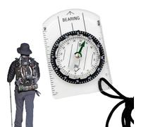 Pocket Compass for Outdoor Adventures - Weatherproof Mini Acrylic Portable Orientation Compass for Hiking Camping Backpacking and Survival Training Robust Hiking Compass