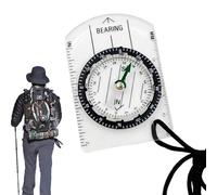 Pocket Compass - Navigation Acrylic Tool, Portable Navigation Gear Compass | tiny Acrylic Scale Compass, Outdoor Transparent Compass Map Scale Lanyard Compass for Watchband Every Day Carry