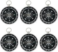 Pocket Compass - Survival Sports Navigation Compass 360 Degree Rotating Compass with Key RingAluminum Alloy Metal, High Precision Stability