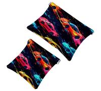 Pocket Cosmetic Bag Squeeze Top, Abstract Seamless Pattern with Speed Race Waterproof Travel Makeup Bag for Purse, Portable Mini Makeup Pouch No Zipper for Women