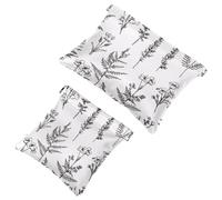 Pocket Cosmetic Bag Squeeze Top, Thin Lines Meadow Wild Flowers and Tree Leaves Waterproof Travel Makeup Bag for Purse, Portable Mini Makeup Pouch No Zipper for Women