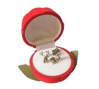 Pocket crib nativity scene in a red velvet rose gift box xmas gift