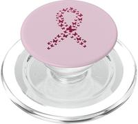 Pocket Design Butterfly Pink Ribbon Breast Cancer Awareness PopSockets PopGrip for MagSafe