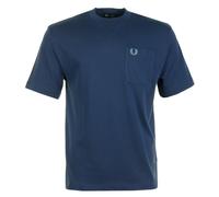 Pocket Detail Pique T Shirt Tennis Blue, Medium