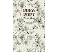 Pocket Diary 2026-2027: Month to View Planner from January 2026 to December 2027 with UK Holidays, 24 Months Schedule Organiser and Important Dates, ... Dates, Contacts, Passwords. || Floral Cover