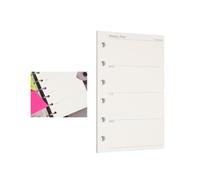 Pocket Diary Refill 2026,a7 6-Ring Binder Replacement, Personal Weekly Journal, 45 Pages With Holes For Weekly Planner, Suitable For Campus And Workplace,Week On Two Pages, White