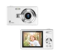Pocket Digital Camera 2.4in TFT Screen - 2024 Newest 12MP 1080P Compact Point and Shoot Camera, 16X Zoom Auto Focus Small Video Camera for Kids Teens Boys Girls (White)