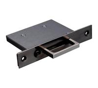 Pocket Door Edge Pull, Gunmetal Grey, 5.4 in / 13.6 cm Stand-Out Handle, Recessed Flush Finger Pulls, Side Mount Sliding Door Hardware, Metal for Multiple Door Types