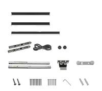 Pocket Door Hanging Rail Invisible Trackless Ghost Door Aluminum Frame Glass Slide Rail Kitchen Bathroom Partition Sliding Hardware(1.5m Track 8mm)