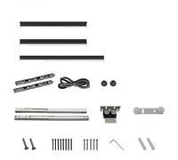 Pocket Door Hanging Rail Invisible Trackless Ghost Door Aluminum Frame Glass Slide Rail Kitchen Bathroom Partition Sliding Hardware(1.5m Track 5mm)