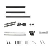 Pocket Door Hanging Rail Trackless Aluminum Frame Glass Ghost Door Alloy Sliding Bedroom Kitchen Bathroom Invisible Partition(1.2m Track 5mm)