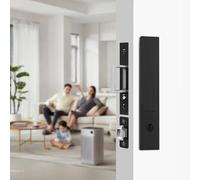 Pocket Door Locks, Edge pulls, Hidden Handles, Pocket Door Locks with Keys, Pocket Door Hardware, Sliding Door Hardware, for Doors 1 5/13" to 2 2/8" Thick (Black, Key Type)