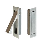 Pocket Door Pull Handle, Edge Pull, Professional Stainless Steel 304, Flush Mount for Sliding Door (Upgrade Lip - Satin Nickel, 1)