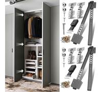 Pocket Door Slide kit, Pivot Door Slide Hardware Insert with Magnetic Push-Pull Latch for Cabinet Doors and Insert Doors, Durable and Silent Design for Kitchen Bathroom Furniture (20in, Pieces, 4)