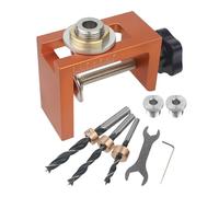 Pocket Drill Jig Kit | Saw Tool Centring Clamp and Guide, Precise Drilling Template for Woodwork | For Saws, Enthusiasts, Professionals, Beginners, Carpentry, Construction, Hardware