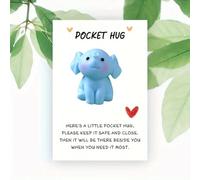 Pocket Elephants Hug, Elephants Gifts,Mini Animal Pocket Hug Elephants Decoration, Cute Elephants Pocket Keepsake Ornament, Encourage Gift for Friends,Lovers, Birthday, Wedding