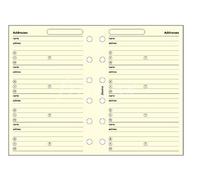 Pocket Filofax Cotton Cream Address Contact Info Name Email Phone Insert Organiser Refill Essential Accessory Replacement Pack 210253
