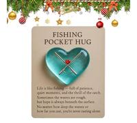 Pocket Fishing Card,Heart Shape Inspirational Keepsake | Inspirational Keepsake Card | for Fishermen Boyfriends Husbands Sons Grandfathers Collectors Birthday Father's Day Christmas Holiday