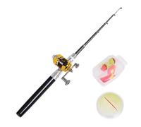 Pocket Fishing Pen - Fishing Rod in 4 Pieces, Telescopic Mini Fish Pole with Spool, Portable and Lightweight for Travel, Camping, Hiking | Compact Fish Gear Kit for Fishing
