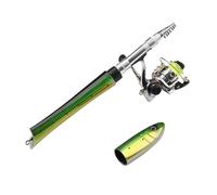 Pocket Fishing Rod, Lightweight Telescopic Fish Rod Fish-Shaped Pen Fishing Pole with Reel & Line for Saltwater Freshwater Fishing