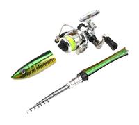 Pocket Fishing Rod, Small Fishing Rod - Foldable with Rod Pocket, Compact Rod Reel Combo, River for Pond Fishing
