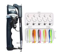 Pocket fishing set, reel and rod combination - Portable and foldable rod and reel combinations | Fishing gear Ergonomic design for anglers and anglers