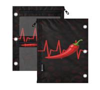 pocket folders for 3 2 pack Red Chili Pepper American Spicy Food Lover