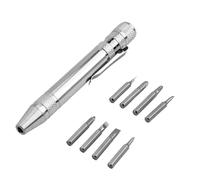 Pocket For Precision Screwdriver Pen Kit with Flat and Cross Heads for Repair and Disassembly Applications (Sliver)