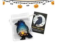 Pocket Ghost Card, Cute Comfort Cards, Ghost Bat Crow Death God Inspirational Keepsake for Graduates Team Incentives Adults Colleagues Students Teens Travel Holiday