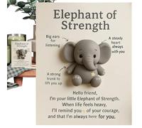 Pocket Greeting Card | Versatile | PP Material | Elephant Charm Gift | Hope Symbol Souvenir | Long-Lasting Build | For Teen Girl Women Mother Desk