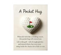 Pocket Greeting Cards - Golf Theme Encouragement Keepsake Heart Design Positive Confirmation Stones, Thanksgiving Mother's Day Children Friends Grandparents Teens Daughters Valentine's Day Christmas