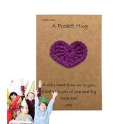 Pocket Heart - Crochet Card, Handmade Mini Hearts, Thoughtful Message, Creative Keepsake, Charming Creation, Small Testimony, Unique and Charming Card for Birthday, Wedding