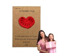 Pocket Heart - Crochet Card, Handmade Mini Hearts, Thoughtful Message, Keepsake, Charming Creation, Small Testimony, Unique and Charming Card for Birthday, Wedding