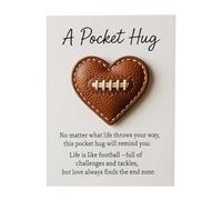 Pocket Heart | Football Themed Decoration,Sports Greeting Cards - for Women Kids Friends Grandparents Teens Daughters Mother's Day Valentines Christmas Birthday Celebration