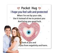 Pocket Heart Tokens - 4cm Glass Love Memento, Piece, Heartfelt Gift Trinket, Sweet Tiny Emblem | Motivational Comfort For Christmas Birthday Wedding Mothers Day Moments Memento Piec