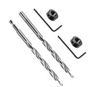Pocket Hole Drill Bits 9.5mm(3/8”), 2Pcs HSS Twist Step Bit Set for Wood