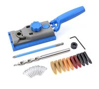 Pocket Hole Jig Kit Drill Guide 6/8/10/12mm Wood Dowelling Jig with Screws for Drill Bit Hole Puncher Woodworking Tool